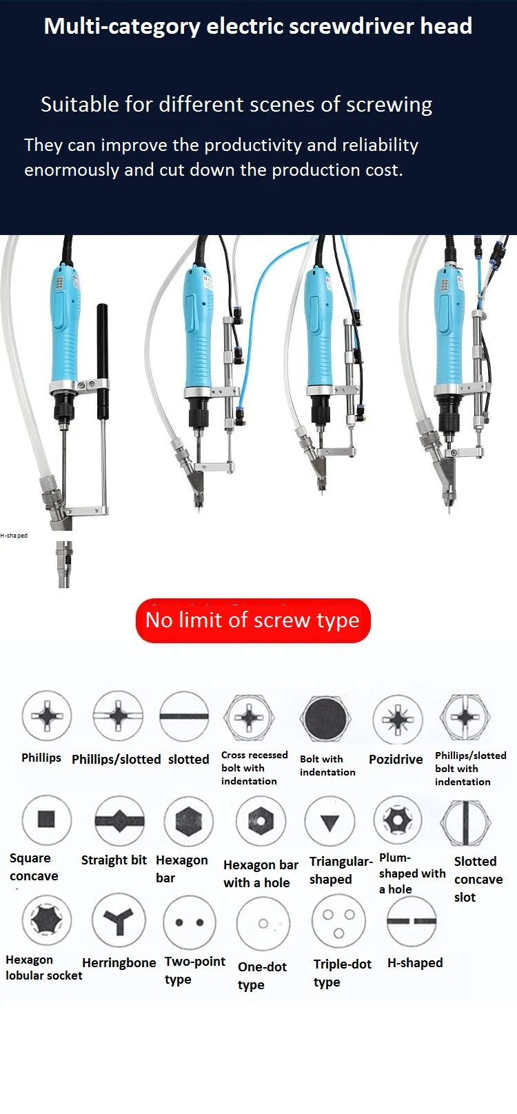 non-standard customization deep hole bracket air blowing screw feeder Handheld automatic locking screwdriver machine