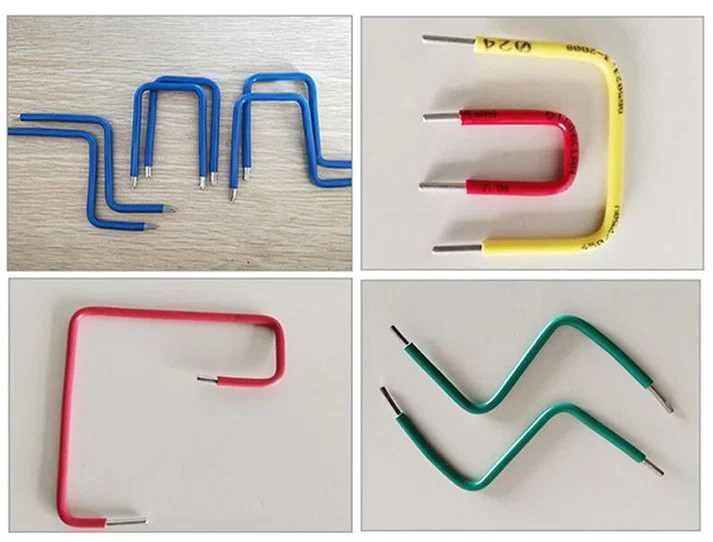 ワイヤーカットストリッピング曲げ機、ストリップワイヤー曲げ機、キャベルストリッピング曲げ機のサンプル展示