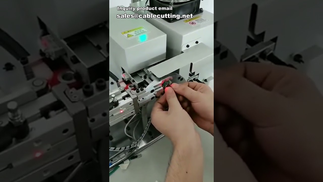 全自動ワイヤースリーブ挿入・加熱機 | 高効率な電線処理自動化装置