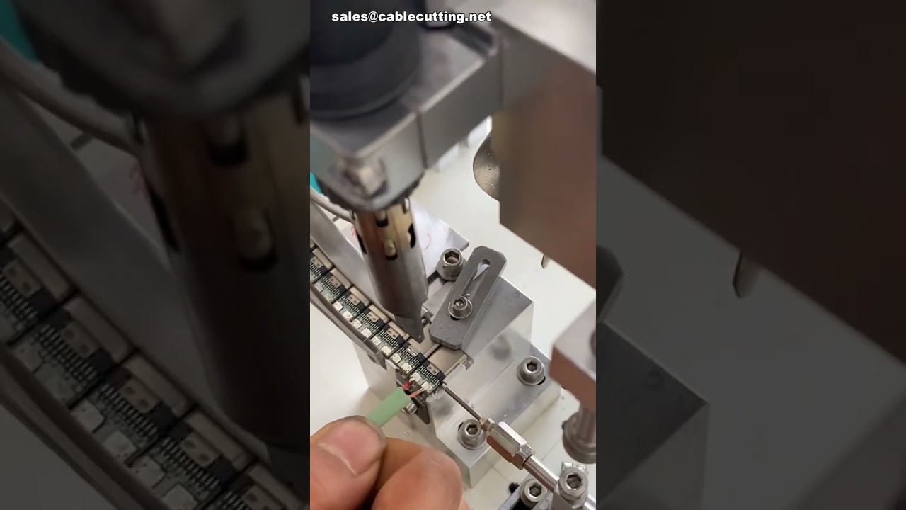 モバイルバッテリーケーブル半田付け機 振動フィーダーでワイヤー自動供給 #工場 #機械