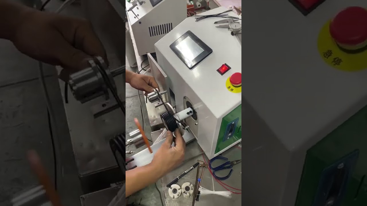 自動仕分けワイヤー巻き取り機｜整然コイリング・自動停止＆エアシリンダートッププレート搭載 #工場