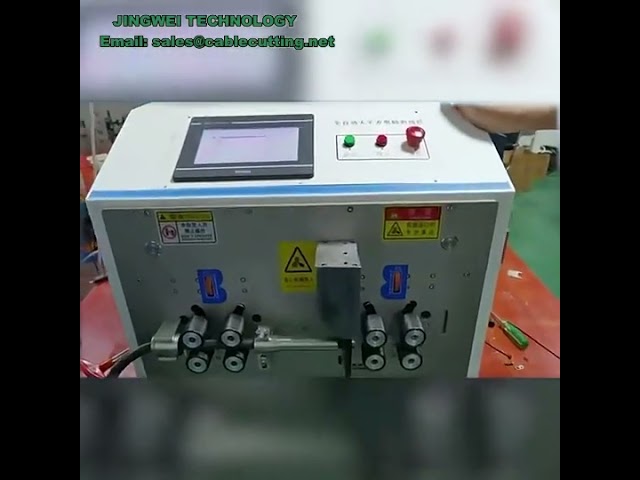 【0-70mm²対応】全自動コンピュータ制御ワイヤーカット＆皮むき機 | 電子シースケーブル高精度加工