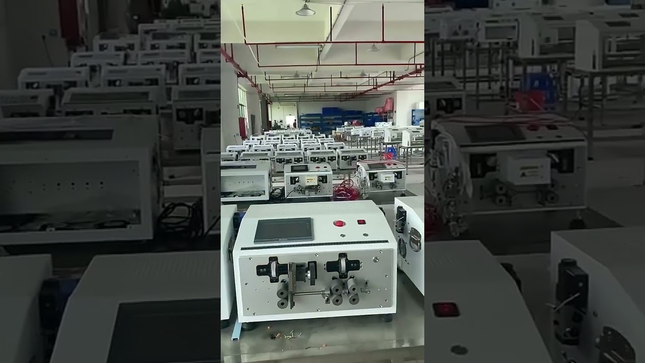 New Design 220V Double Line Automatic Computer Cable Cutting & Stripping Machine   0 1 6MM²