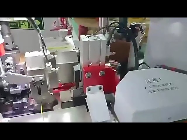 全自動ダブルヘッド端子圧着機｜電子線用高速精密圧着