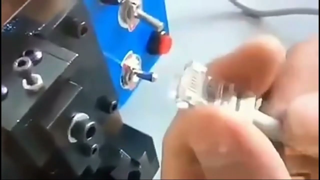 RJ45・光ファイバー・電話線ケーブル組立圧着機【自動化】