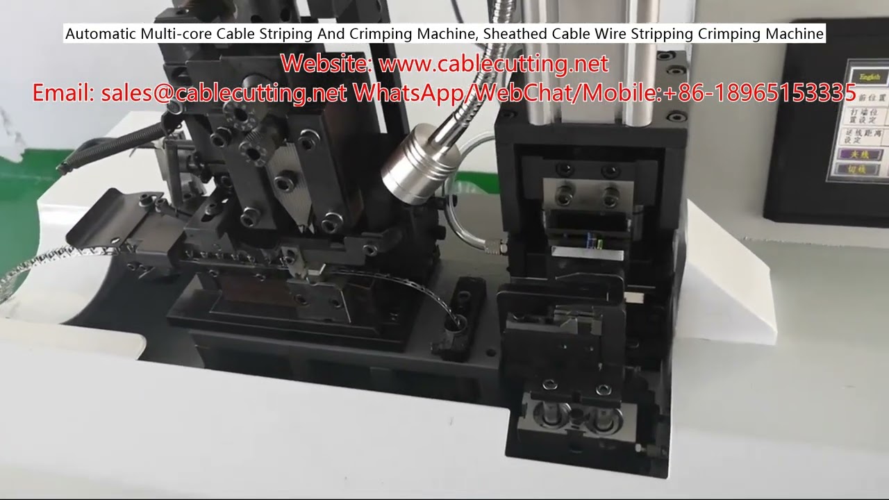 Automatic Multi core Cable Striping And Crimping Machine, Sheathed Cable Wire Stripping Crimping Mac