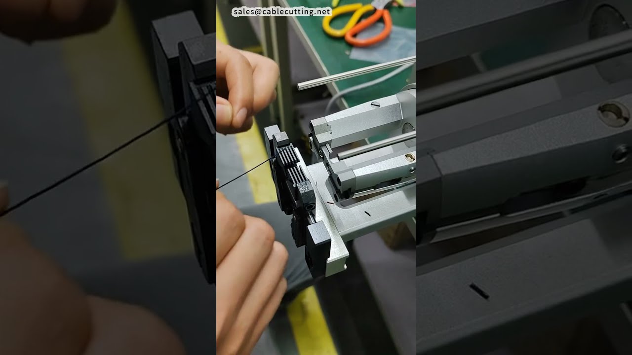 同軸ケーブル剥線機 細線 3層デモ #工場 #機械