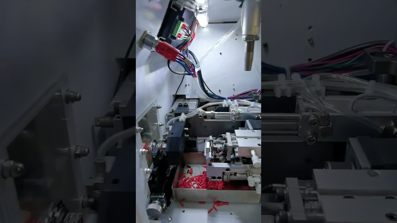 【工場実写】チューブ端子圧着機のデバッグ完了！実際の試し打ち映像 #工場 #機械