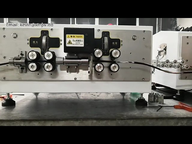 Eight wheels sheahth wire computerized stripping machine Automatic 12 15mm OD cables peeling and cut