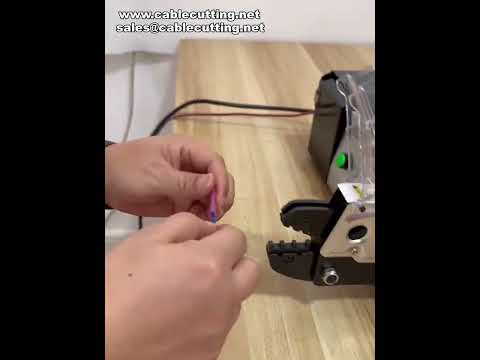 電動端子圧着機 熱収縮端子圧着デモ #工場 #機械
