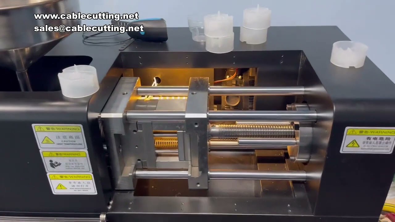 【4T】卓上射出成形機 0.5KW 220V ストローク100mm ミニプラスチック加工機 小型試作・自動化対応