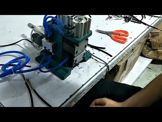 ミニ空気圧式ワイヤーストリッピングマシン3F 電動ケーブル皮むき工具 - 高効率自動剥線機