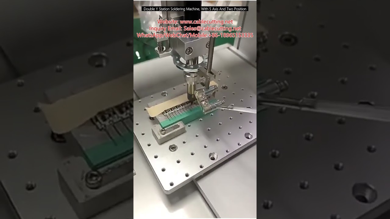 ダブルYステーション搭載！5軸2ポジション自動半田付け機