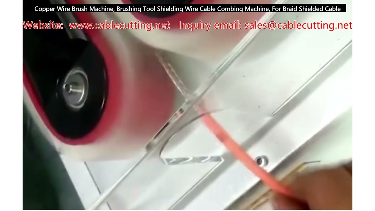 Copper Wire Brush Machine, Shielding Wire Cable Combing & Brushing Tool