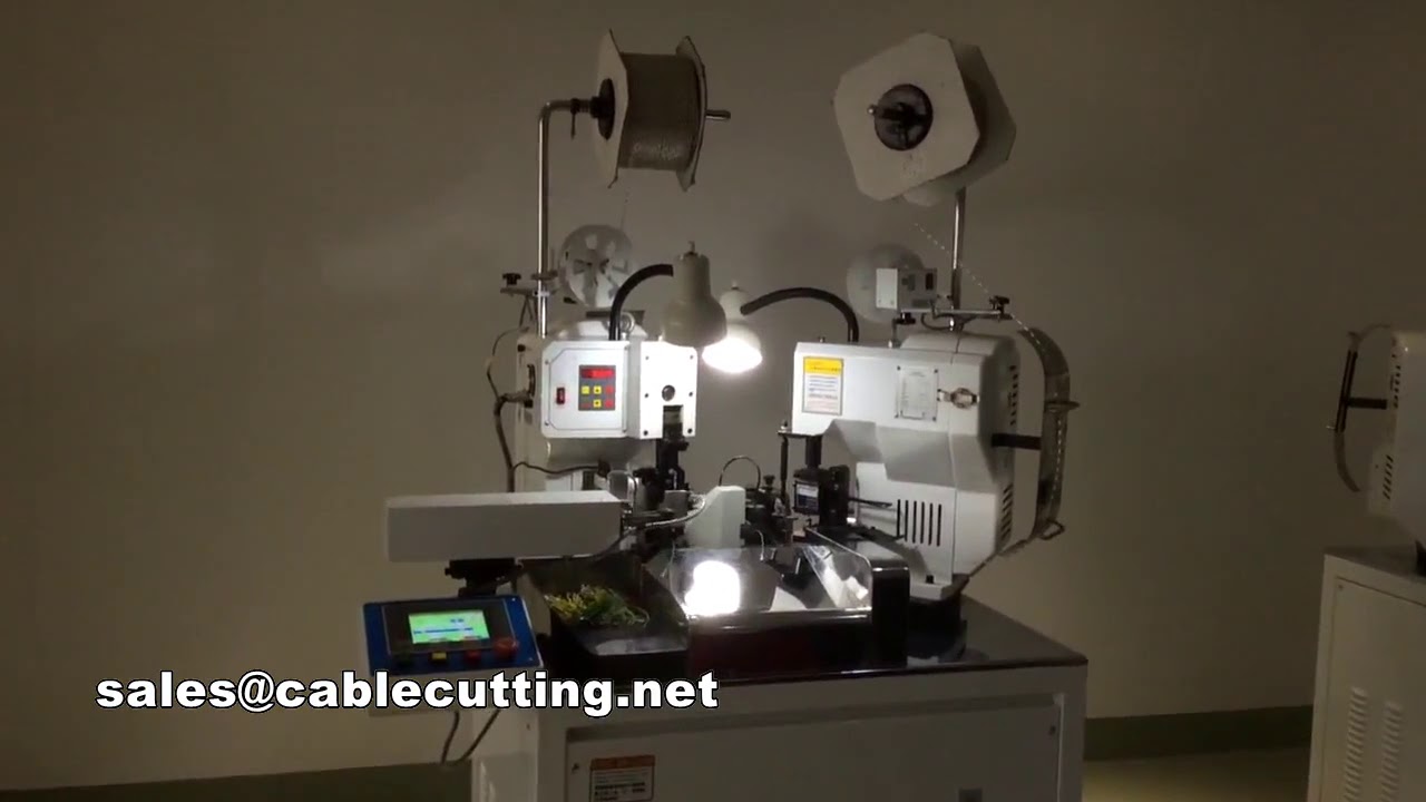 サーボシステム搭載200mm全自動端子圧着機（18番） | 高効率・高精度な工業用ワイヤー加工