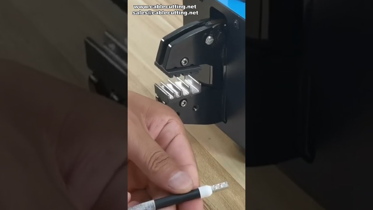 空気圧式ワイヤー圧着機でチューブ端子を圧着デモ #工場 #機械 #DIY